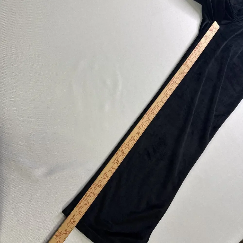 True Religion Men's Medium Black Sleepwear Pants Velour Pajama Loungewear